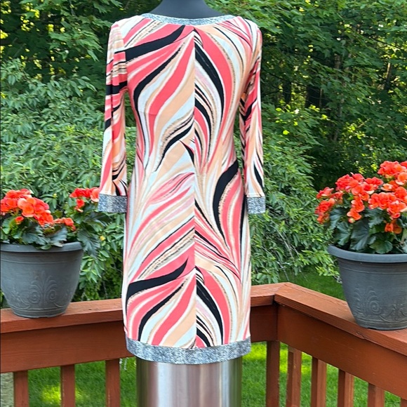 Calvin Klein Multicolor Striped Dress-NWOT-Excellent Condition - Picture 3 of 14